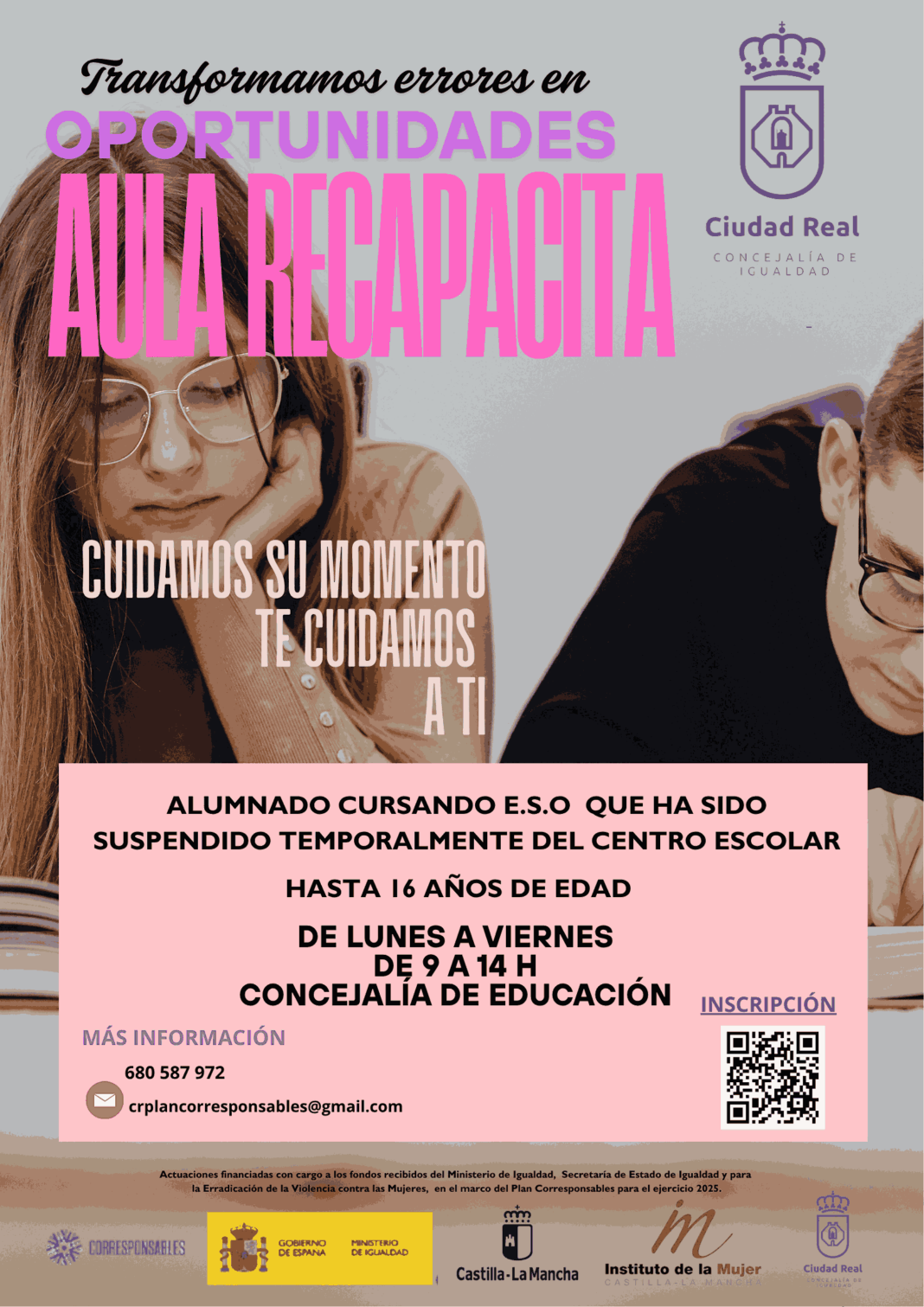 Ciudad Real activa dos servicios de conciliación familiar el 8 de septiembre