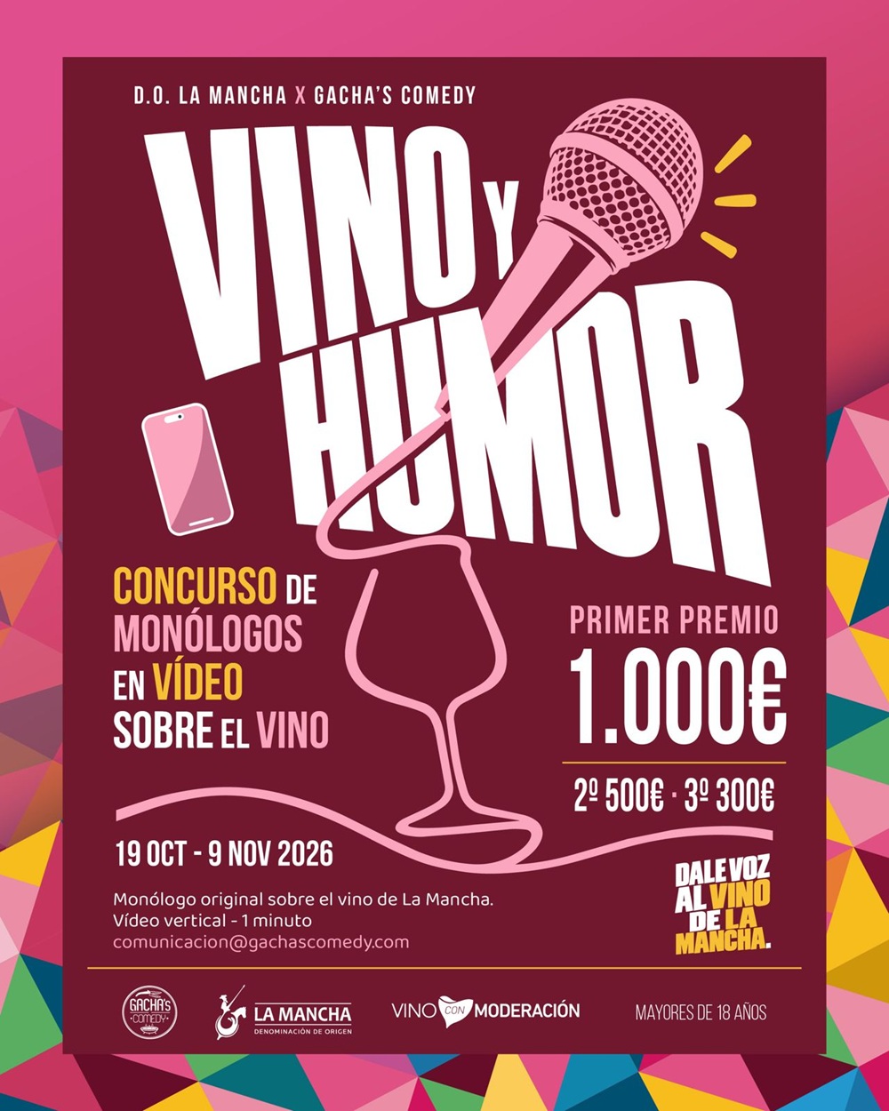 DO La Mancha convoca su I Concurso de humor sobre vino en redes sociales